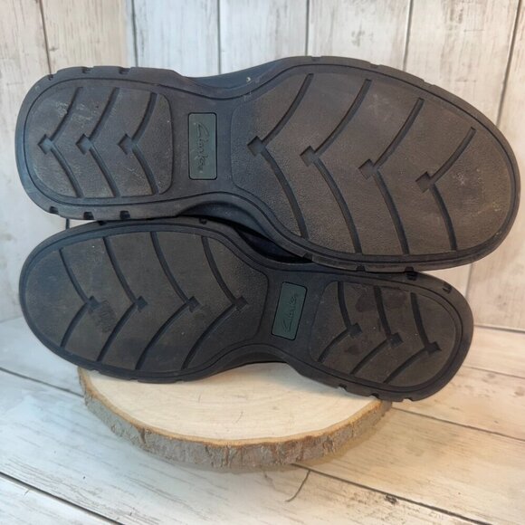 Clarks Mens Oxford Black Leather Lace Up Casual Shoes Size 8 M - Picture 8 of 8